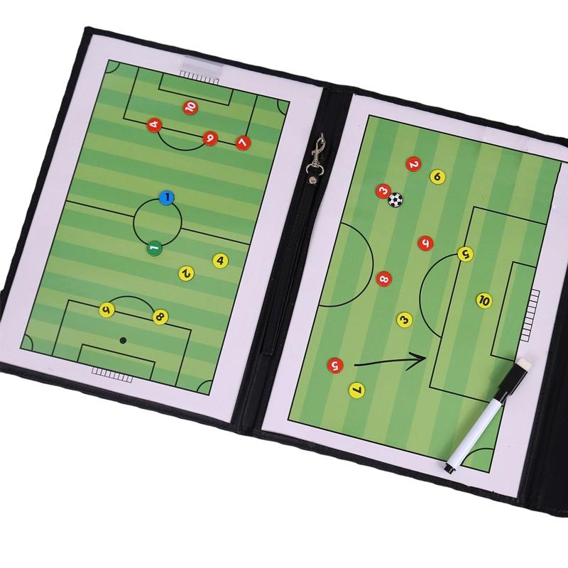 Football Tactics Board, 1 Count Portable Foldable Football Match Diagram Board, Magnetic Board with Magnet & Pen, Football Coach Tactics Board, Valentine's Day Gift for Men