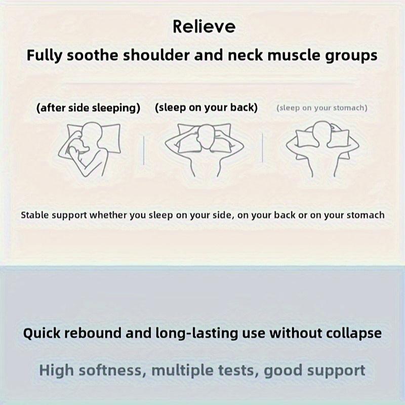 1/2pcs Orthopedic Neck Support Pillows with Comfortable Fabric and Pillowcases - Made of 100% Soft Polyester (700g/800g options), Fits the Cervical Spine for Side and Back Sleep, Breathable and Comfortable for Home Use, Machine Washable