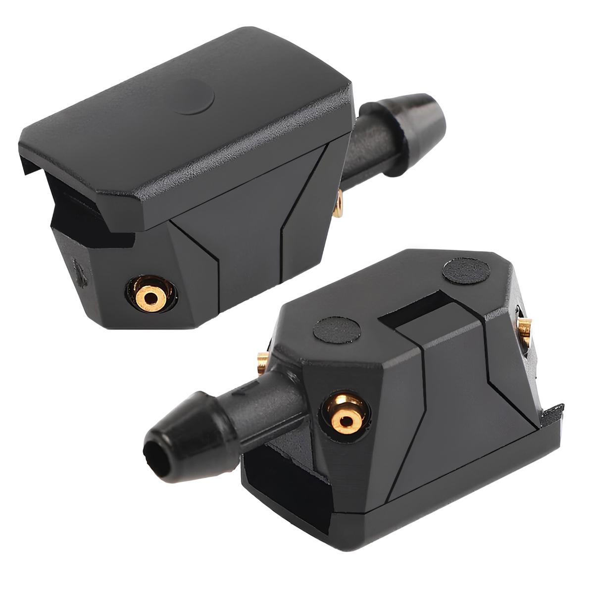 2 PCS Front Windshield Washer Nozzles, 4 Holes Car Windshield Washer Wiper Arm Sprayer, Auto Left Right Windshield Washer Squirter Nozzle Replacement, Universal Vehicle Accessories
