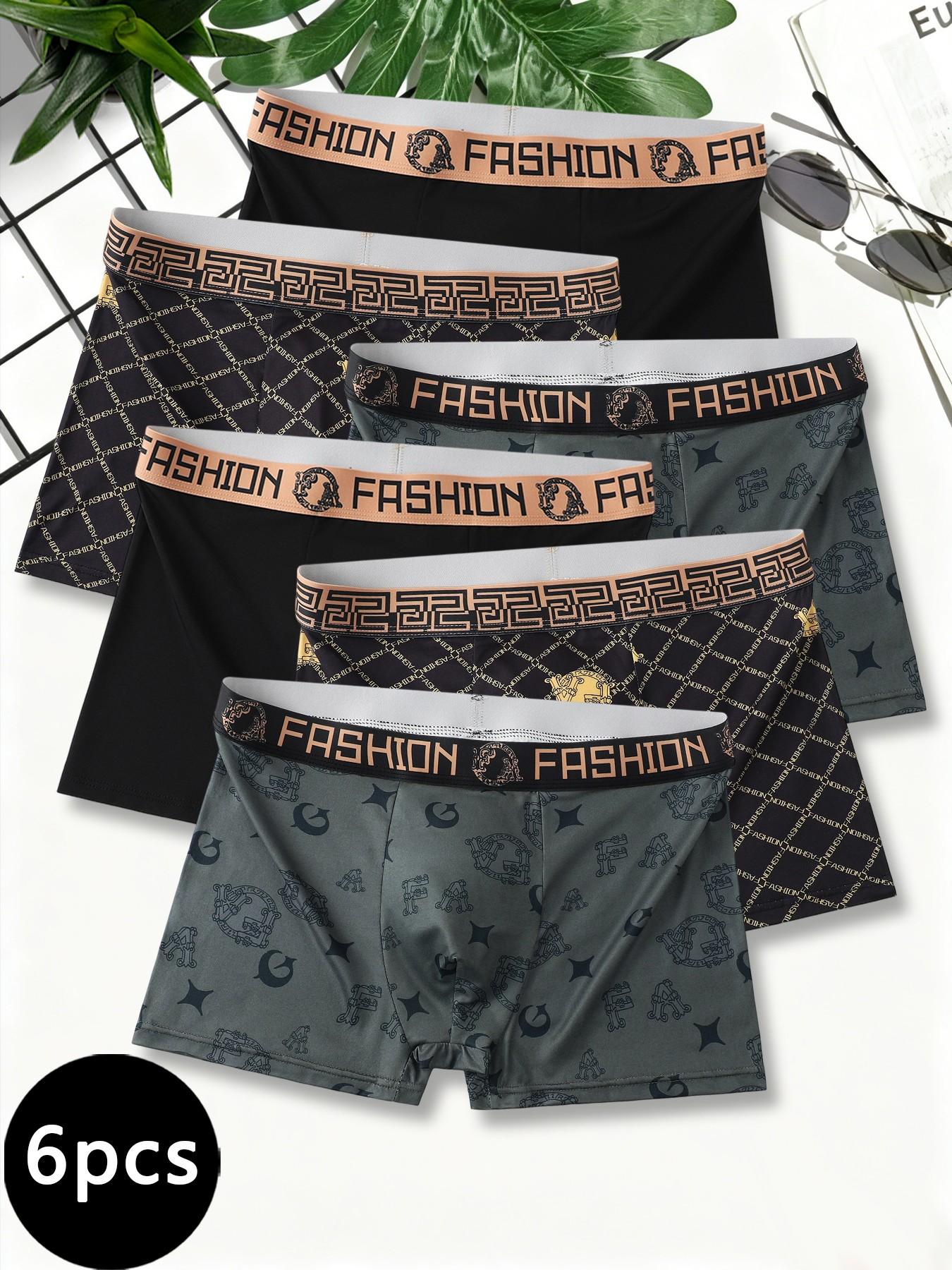 Light luxury business-style men's underwear, featuring a fashionable letter waistband design, a must-have for stylish men
