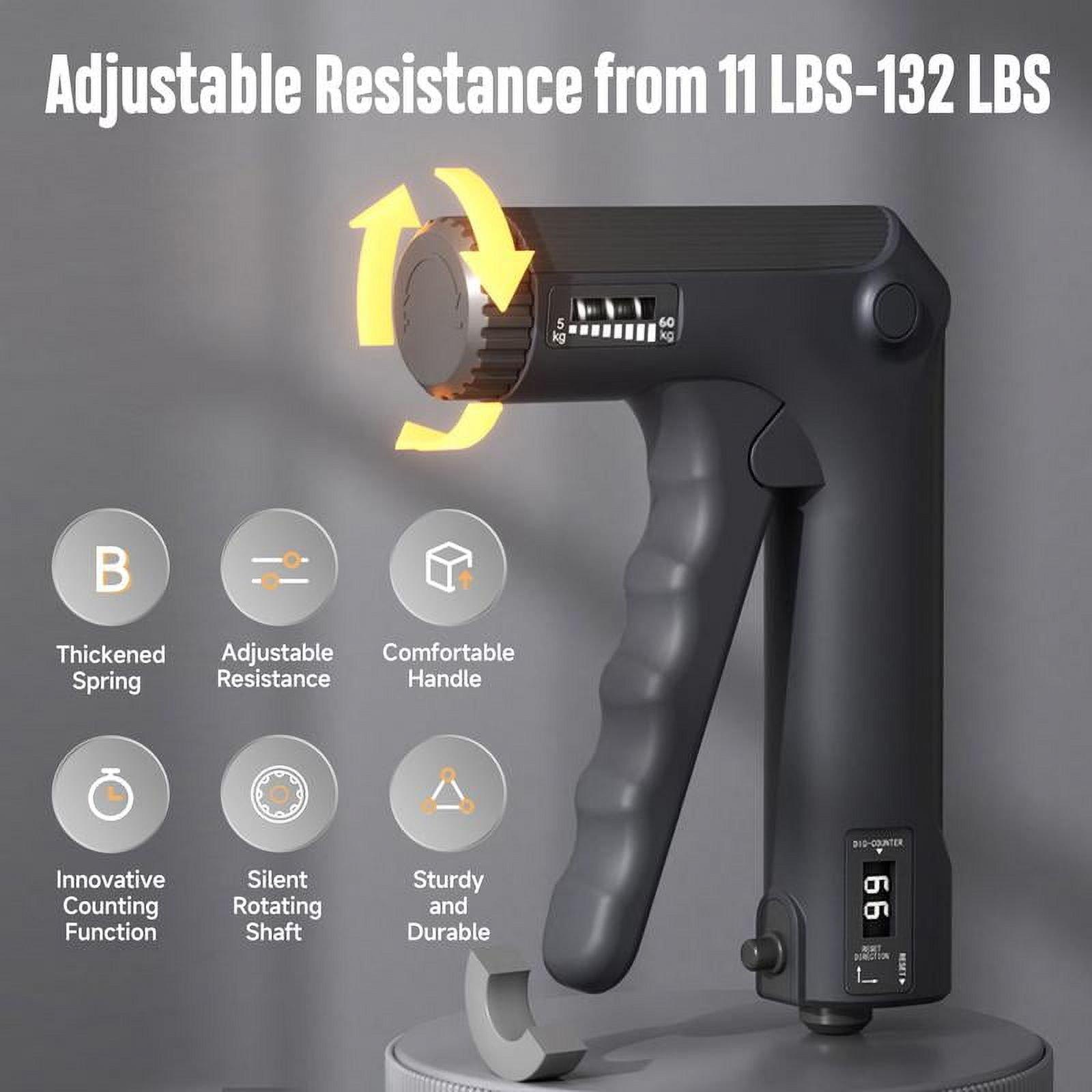 Multifunctional Hand Grip Strengthener, Adjustable Resistance 5-60kg, Professional Finger Exercise Tool, Fitness & Stress Relief Device, Grip Strength Trainer