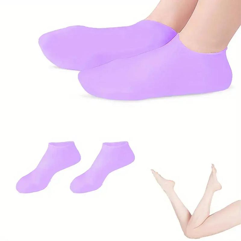 Women's Moisturizing Silicone Foot Socks, Anti-Friction Heel Protection, Ideal for Dry Cracked Feet, 1 Pair