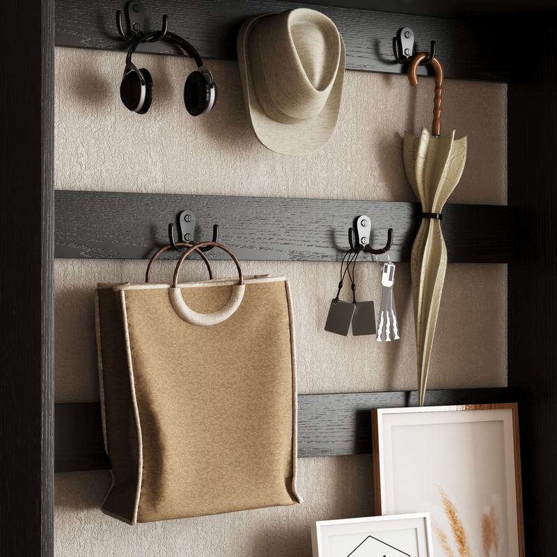 Hall Tree Entryway Table with Coat Rack, Shoe Cabinet 3 Door 2 Drawer with Adjustable shelves, for Hallway, Entryway, Bedroom