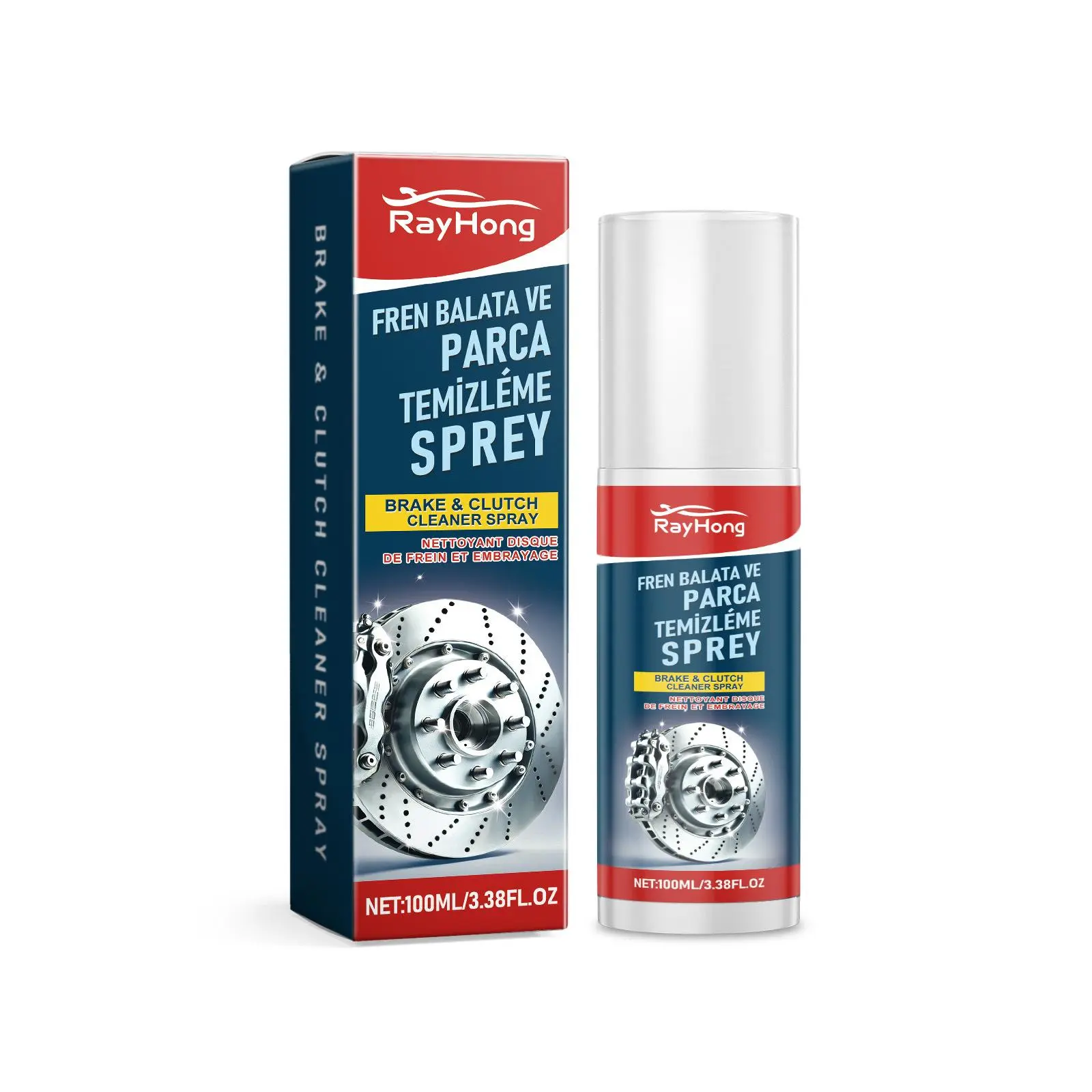 Rayhong Professional Brake Disc Cleaning Spray, Disk Cleaner, Lubricates Brakes, Reduces Noise, Enhances Braking Performance, for Cars, Trucks, Motorcycles
