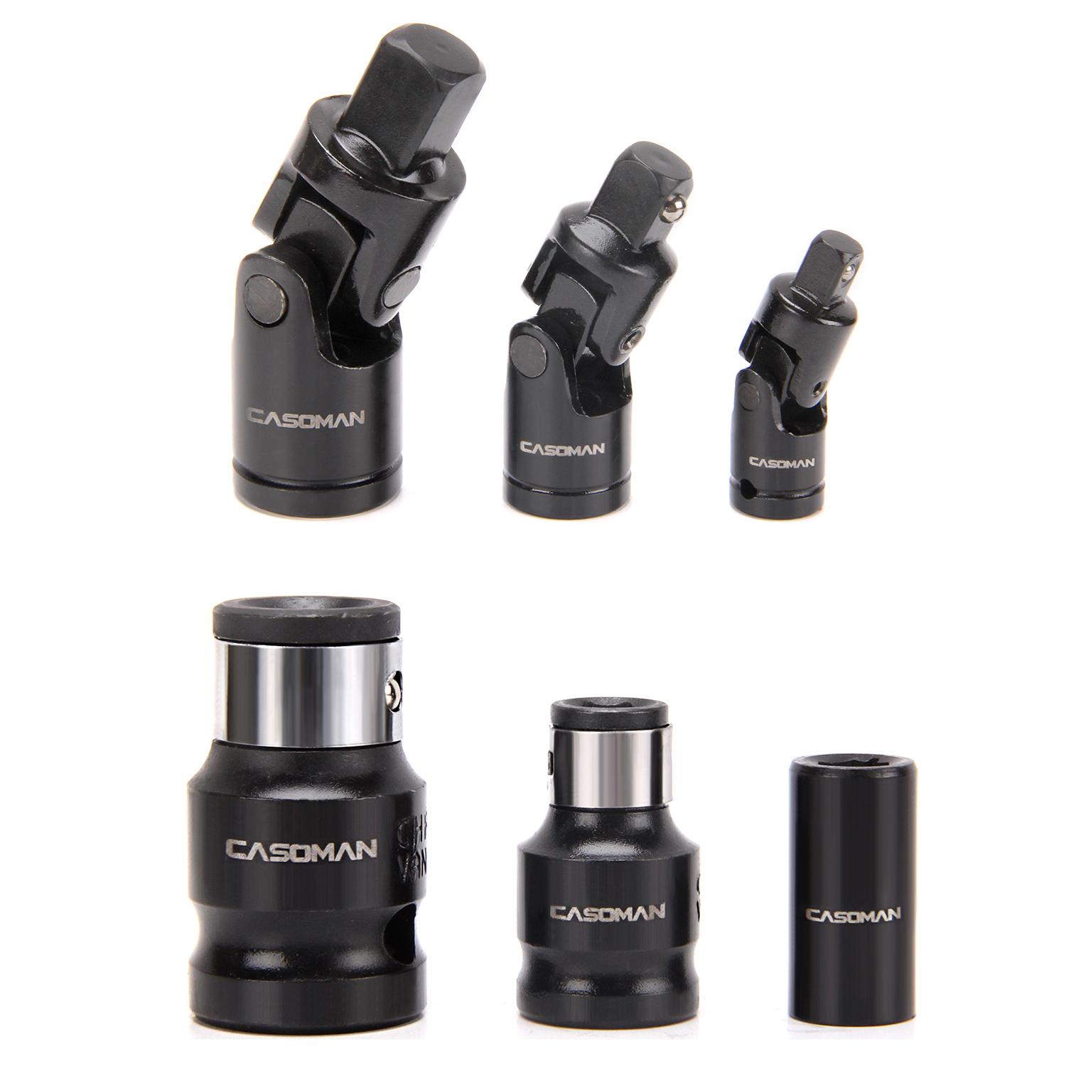 CASOMAN 18-Piece Drive Tool Accessory Set, Premium CR-V Steel with Black Phosphate Finish, Includes Socket Adapters, Extensions and Universal Joints and Impact Coupler, Professional Socket Accessories, #TikTokShopfalldealsforyou CASOMAN 18-Piece Drive Tool Accessory Set, Premium CR-V Steel with Black Phosphate Finish, Includes Socket Adapters, Extensions and Universal Joints and Impact Coupler, Professional Socket Accessories, #TikTokShopfalldealsforyou