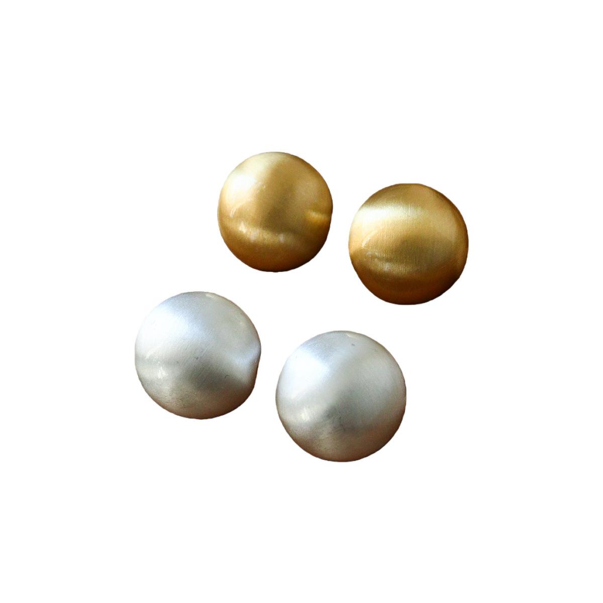 New Fashion Minimalist Geometric Circle Brushed Earrings Light Luxury High End 925 Silver Stud Earrings for Women