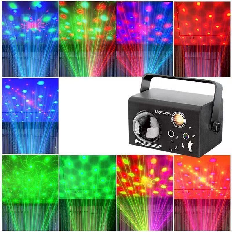 1pc 3-in-1 Square Disco Light Modern Black Style Sound Activated Strobe Multi-Mode Party Lamp for Home, KTV, Stage, and DJ Events