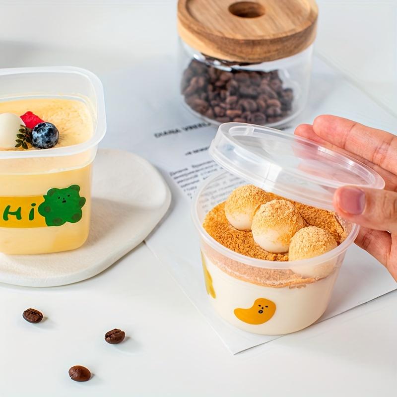 20 Sets Multifunctional Dessert Cups with Lids and Spoons - Sturdy, Clear, and Reusable for Hot/Cold Treats - Ideal for Parties, Picnics, and Catering