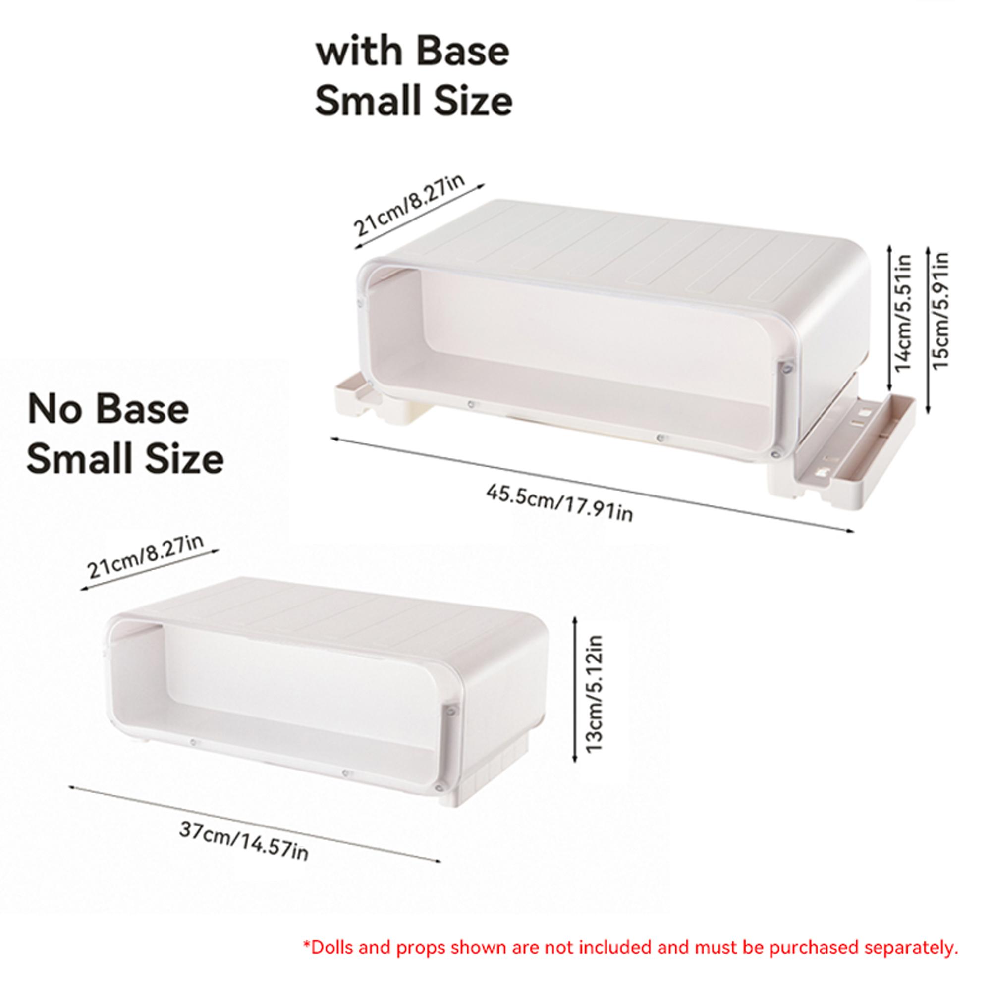 Desktop Monitor Riser with Transparent Showcase Drawer - Display Storage Organizer for Figures, Cosmetics, Office Supplies, Desk Decor & Desk Tidy