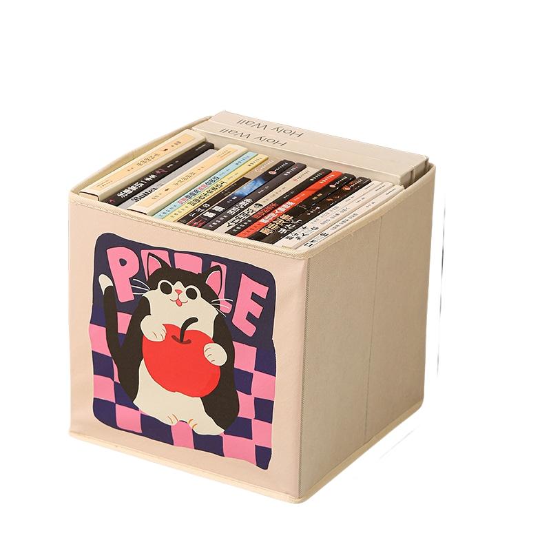 Cartoon Multifunctional Storage Box, Large Capacity Thick Fabric Moisture-Proof Organizer, Bedroom Clothing Magazine Holder