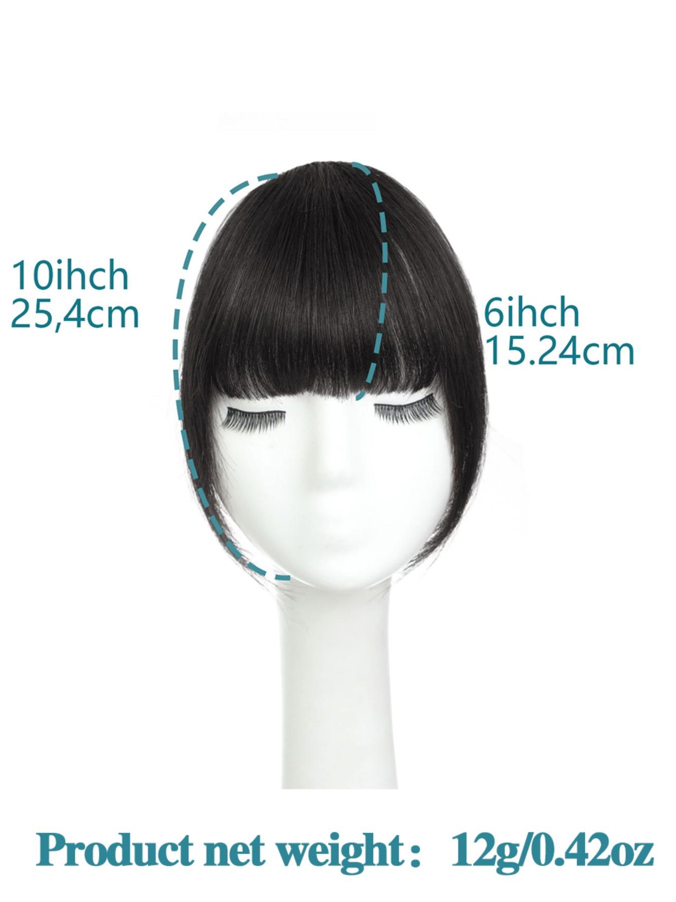 French Bang Clip-In Hair Extension, Curtain Bangs with Mirror Legs, Thick Bangs for Daily Wear, Real Human Hair