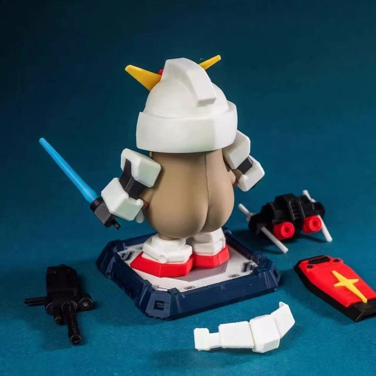 Gundam Magnetic Toy, New Edition Handmade Figure, Capybara Gundam Statue, Collectible Model, Perfect Gift for Fans