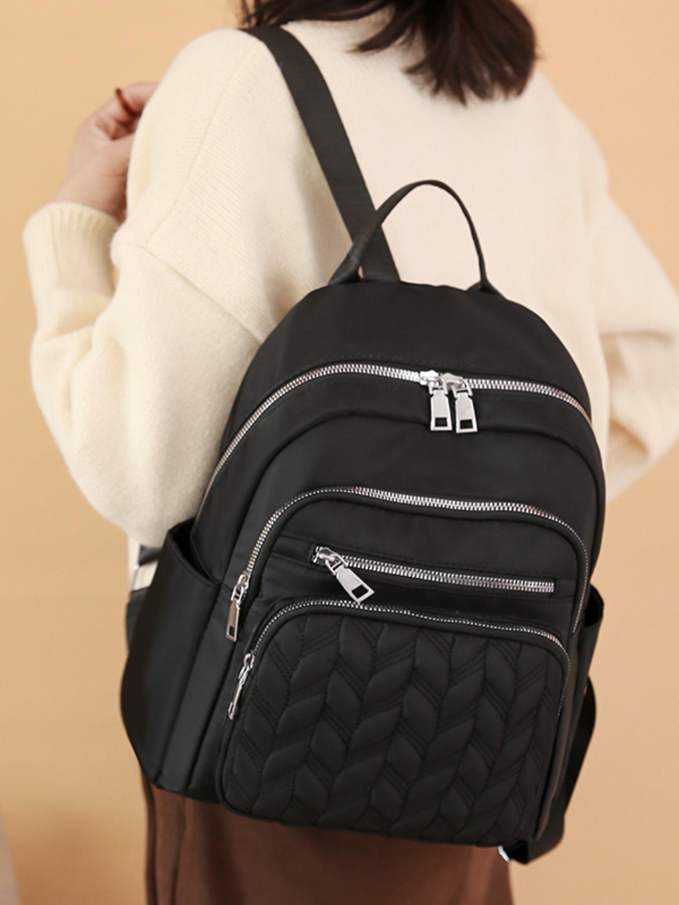 Women's Oxford Cloth Backpack, Large Capacity Anti-Theft Laptop Bag, Travel & Casual Fashion Bookbag, Student & Mommy Shoulder Bag, Casual Lightweight Backpack