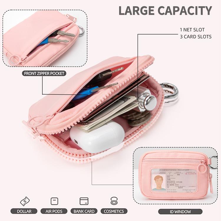 New style cow pattern portable nylon coin purse - perfect for keys, cards and small change!