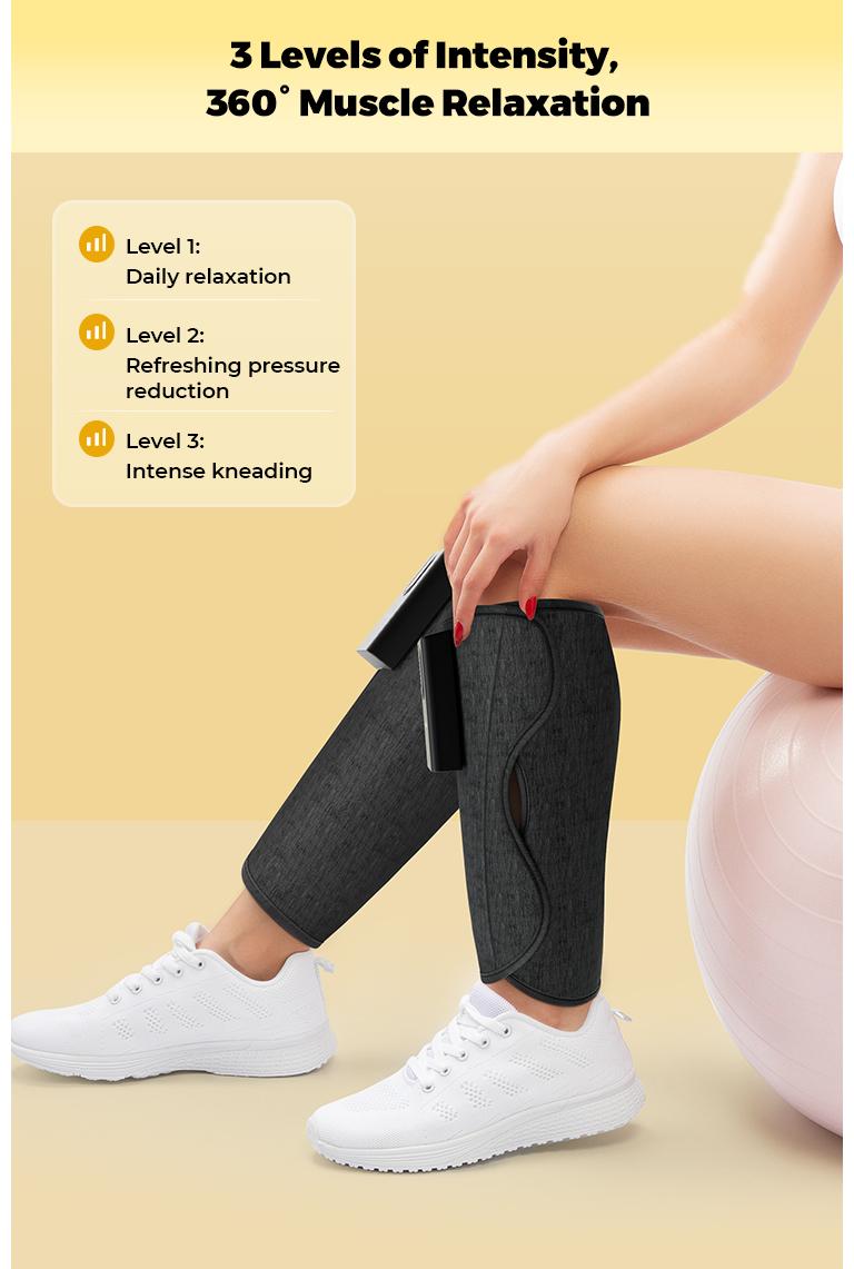 CINCOM Wireless Leg Massager with Heating, Calf Airbags, Multiple Modes, and Intensity Levels for Optimal Relaxation – A Thoughtful Gift for Any Occasion