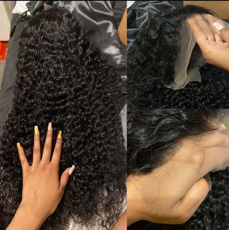 Bling Hair 13x4 Lace Front Wigs Human Hair 180% Density Wigs Kinky Curly HD Transparent Frontal Human Hair Wig Pre Plucked Natural Color Bling Hair 13x4 Lace Front Wigs Human Hair 180% Density Wigs Kinky Curly HD Transparent Frontal Human Hair Wig Pre Plucked Natural Color