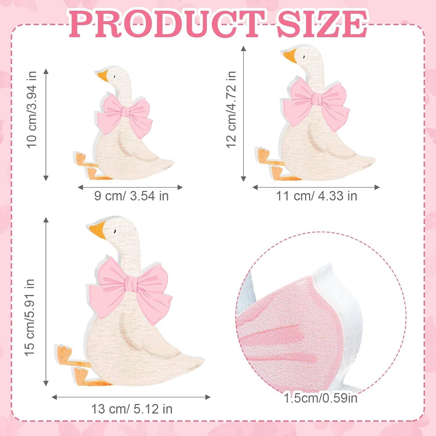 3 Piece Set Goose Birthday Party Decor Bow PVC Material Baby Shower Decoration Party Decoration Supplies Fun Dining Table Centerpiece Gift Layered Tray