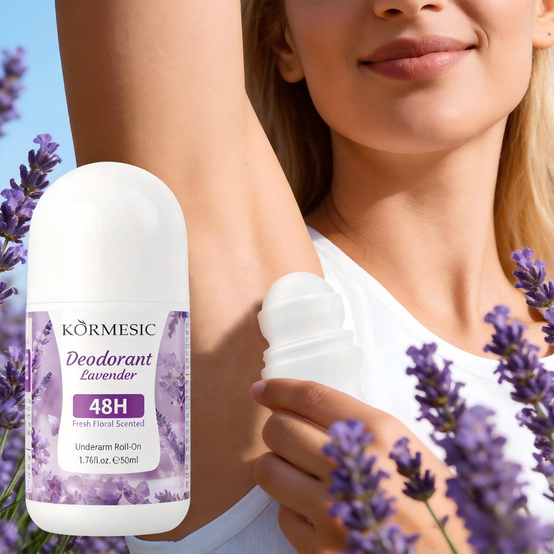 Lavender Roll-On Deodorant Mist, Body Care, Long-Lasting Sweat Control, Fresh Natural Lavender Scent, Smooth Texture, Ideal for Daily Use & Sports