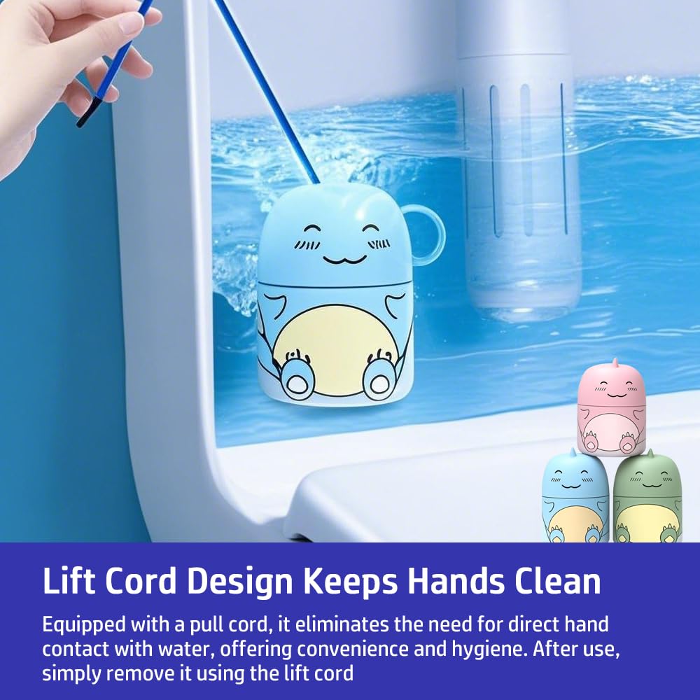 3-Piece Dinosaur Toilet Cleaner Set, Toilet Cleaning Gel, Automatic Toilet Bowl Cleaner, Hanging & Effective Cleaning, Fresh Scent, Shiny Finish