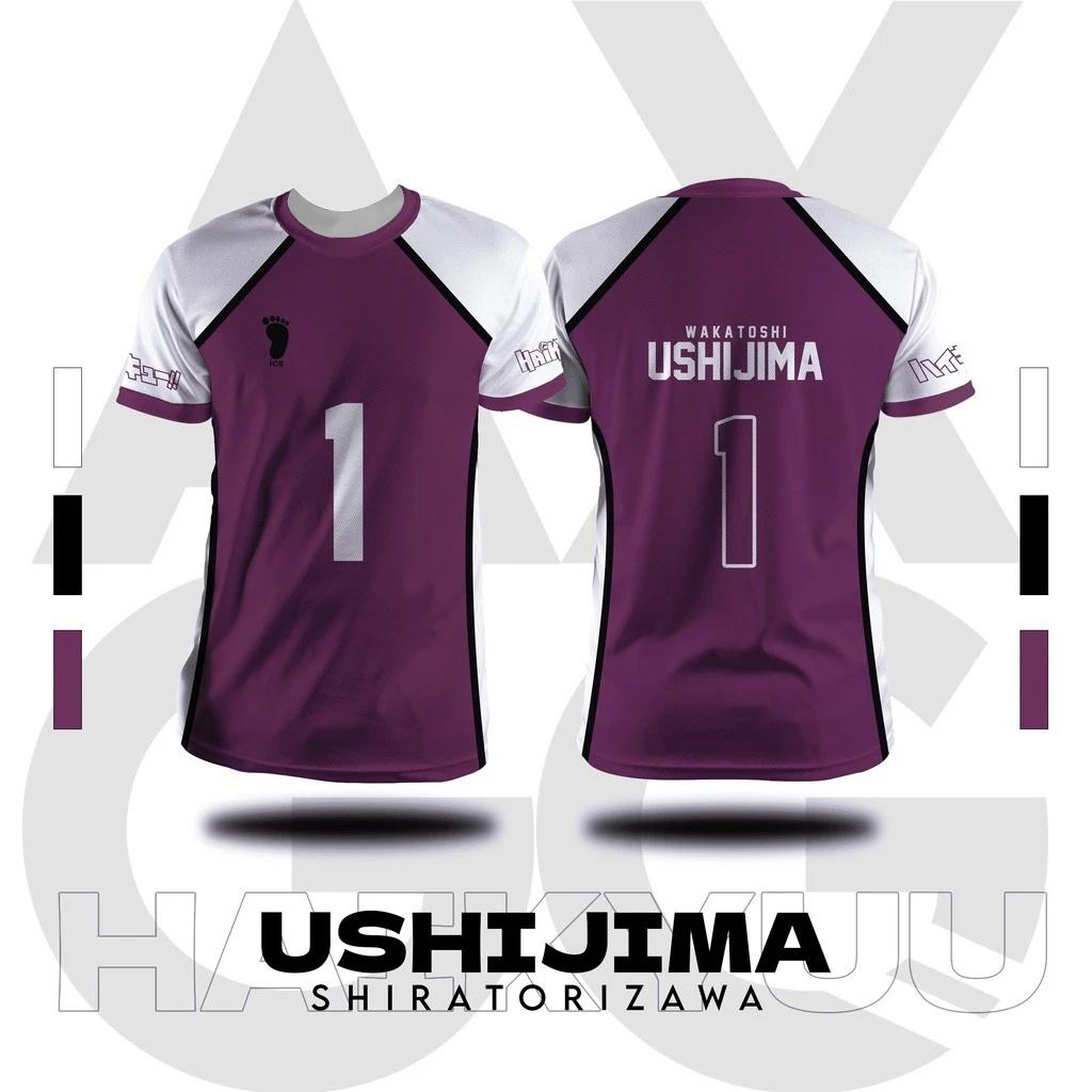 2026 Bandai Shiratorizawa Volleyball Team Jersey Ushijima No.1 Cosplay Costume Haikyu!! T-Shirts Summer