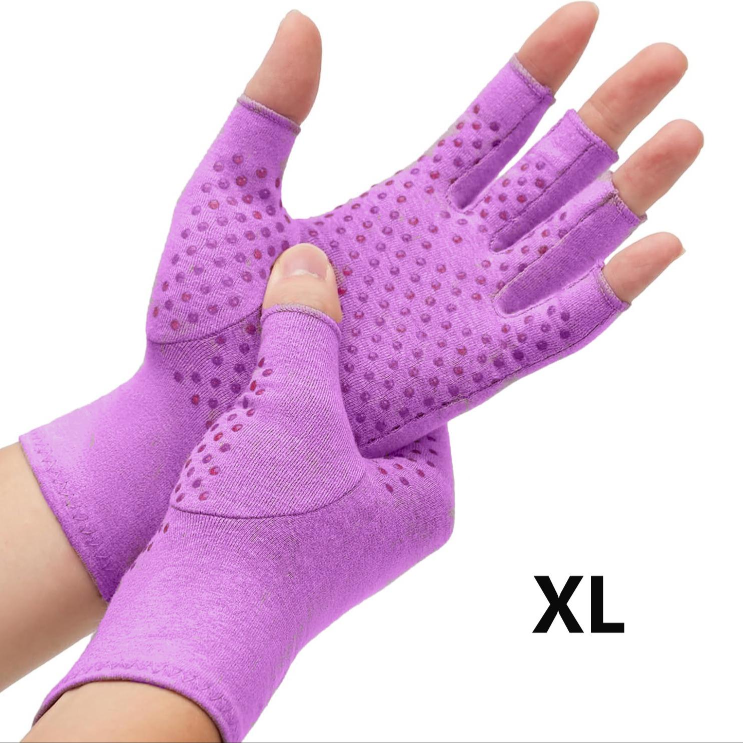Daily Wear Anti-slip Compression Hand Gloves, Popular Unisex Fingerless Hand Care Gear, Ergonomic Typing Protection Hand Cover, stable wearing effect and anti-slip palm design, great for office typing, home daily use and leisure hand maintenance