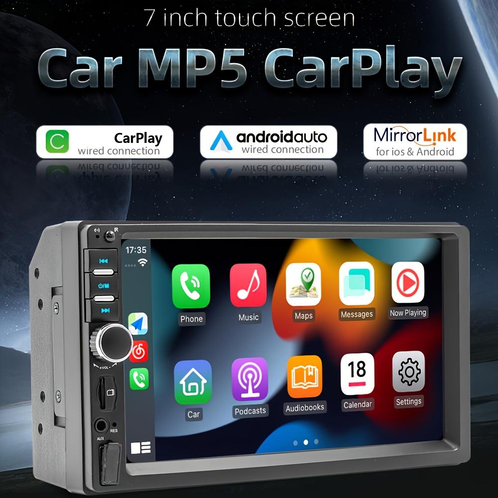 7-Inch 2DIN Vehicle Stereo Featuring Carplay, Android Auto, a Mounted Player, Compatible with USB/TF Cards, Wireless Player, And Car MP5 Multimedia System 7018, Without Battery