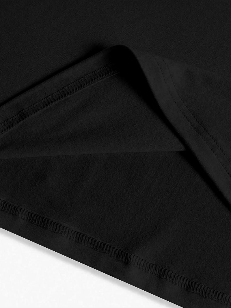 Unisex Letter Print Long Sleeve T-Shirt, Casual Fashion Comfortable Simple Design, Fitted Pure Color Tee for All Seasons