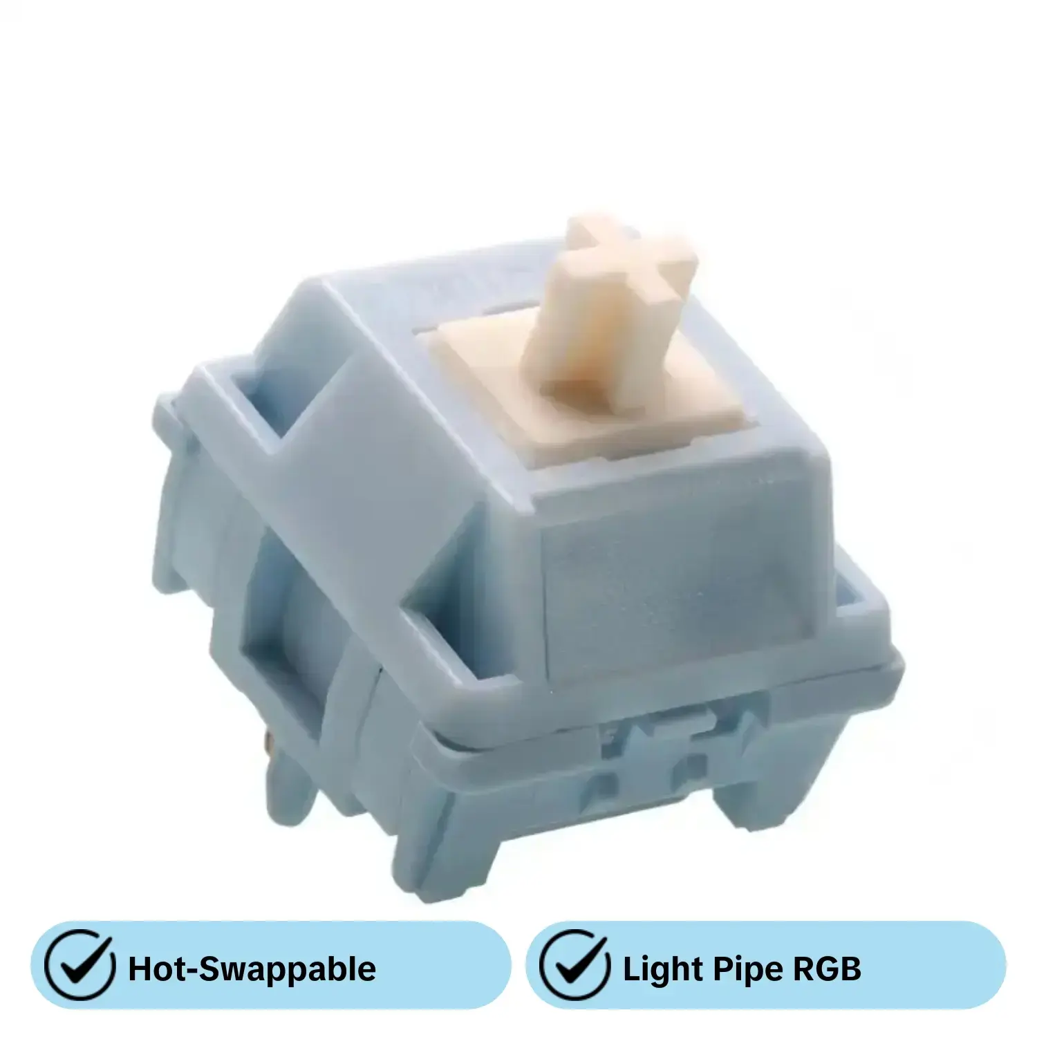 Yogurt S Linear Switches - Pre-Lubed, 5-Pin Hot-Swappable, Light Pipe RGB, POM Stem (HMX) for MX Mechanical Keyboards Accessories