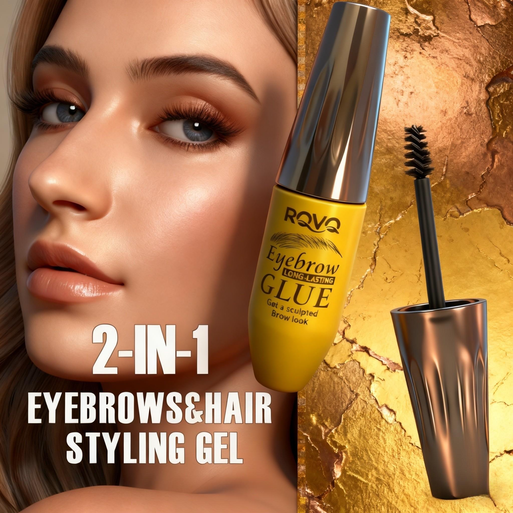 Brow Shaping Gel with Brush, Transparent Brow Setting Cream, Long-Lasting 12 Hours, Waterproof Sweatproof, Natural Fluffy Brows, Perfect Gift
