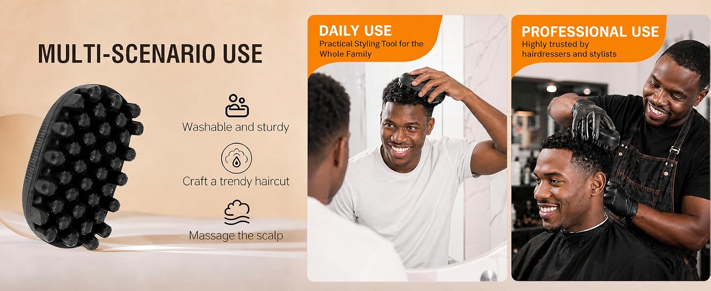 Rubber Curling Hair Brush: Twist King Sponge for Afro Hair, Washable Curl Sponge Styling Tool Durable Curling Comb For Men Women Boy Girl Long Short Hair Black (Small Tooth) Rubber Curling Hair Brush: Twist King Sponge for Afro Hair, Washable Curl Sponge Styling Tool Durable Curling Comb For Men Women Boy Girl Long Short Hair Black (Small Tooth)