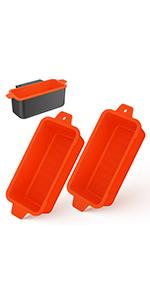 2 silicone grease cup liners, suitable for Blackstone 36, 28, 22, 17inch griddles, reusable grease collection cup liners, barbecue grease tray, durable drip tray, Blackstone griddle accessories, orange