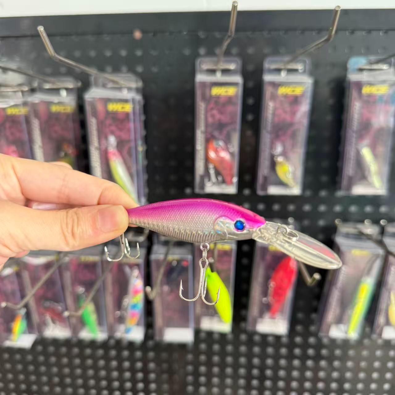 Reproduction of a famous brand, bestseller, 1 piece, Lure Long Tongue Floating Deep Diving Minnow Imitation Fish Bait for Walleye, suitable for freshwater and saltwater fishing, fishing accessories, tackle, and gear