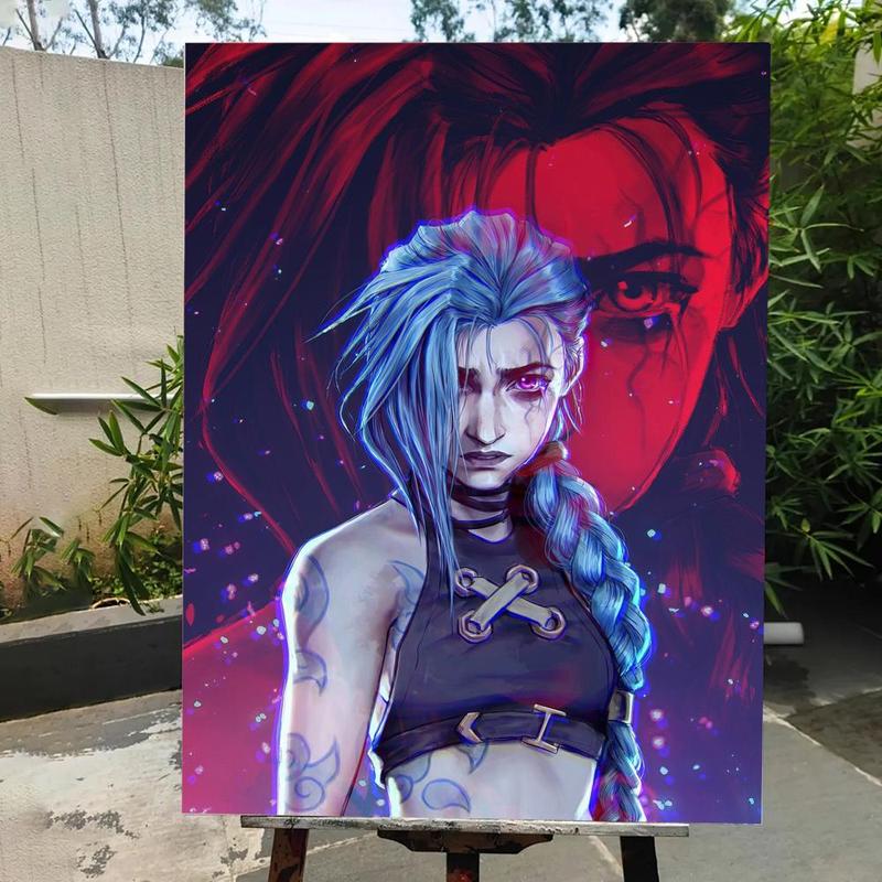 Game A-A-Arcane Main Art Movie Poster HD Waterproof Self-Adhesive Art Vibrant Wall Print for Living Room Bedroom Bar Parlor Home Decor Gift Fade-Resistant Easy-Apply Durable Dly Artwork