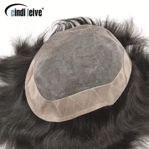 [Natural Look Toupee] Natural Look & Easy Application Men's Human Hair Toupee - Mono Attachment (1pc) with NPU Backing, 8x10 - for Balding/Thin Hair - Compatible with All Light Beige Tones - Ideal for Everyday & Formal Events, Versatile Hairpiece, Plain D