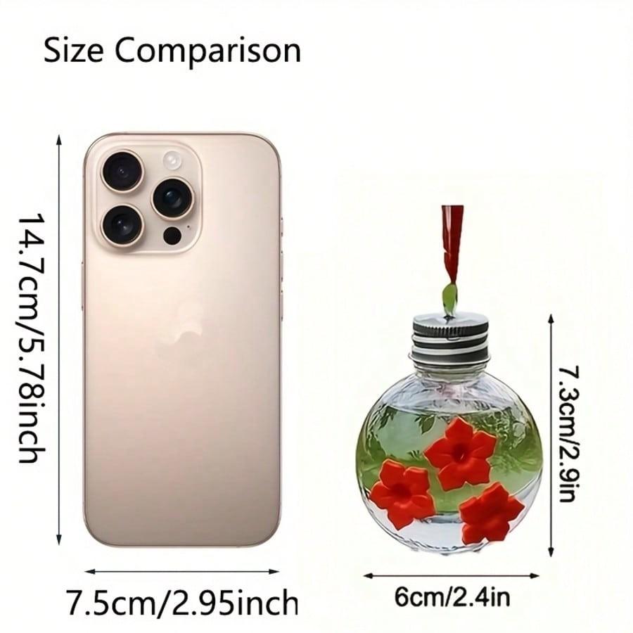 Pet Hummingbird Feeder Waterer, Round Flower Shape, Three-Hole Design, Durable Plastic, Ideal for Bird Care, Easy to Use