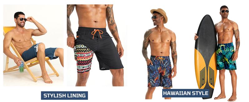 APTRO Men's 9" Swim Trunks with Compression Liner & Zipper Pockets Quick-Dry 2-in-1 Board Shorts for Beach & Pool - Swimtrunks