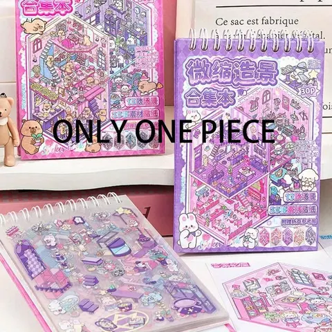 Creative Scene Sticker Book, 30pcs/set 3D Decorative Sticker Book, DIY Decals Book for Phone Decoration, Water Bottles, Laptops and Phone Cases
