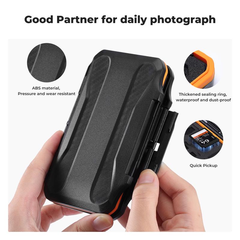 K&F CONCEPT 36 Slots SD Micro SD Memory Card Case, Water-Resistant SD Card Holder, Anti-Shock Card Carrying Storage Box for 24 Micro SD SDXC SDHC TF Cards and 12 SD SDXC SDHC Cards Organiser