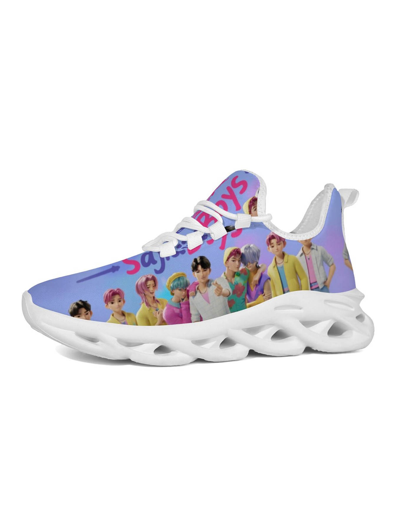 Exclusive Unique Print Fashion Trendy Sports Shoes, Casual, Anime Style Kpop Design, Vibrant Cute Patterns, Comfortable Modern Fit, Streetwear Essential