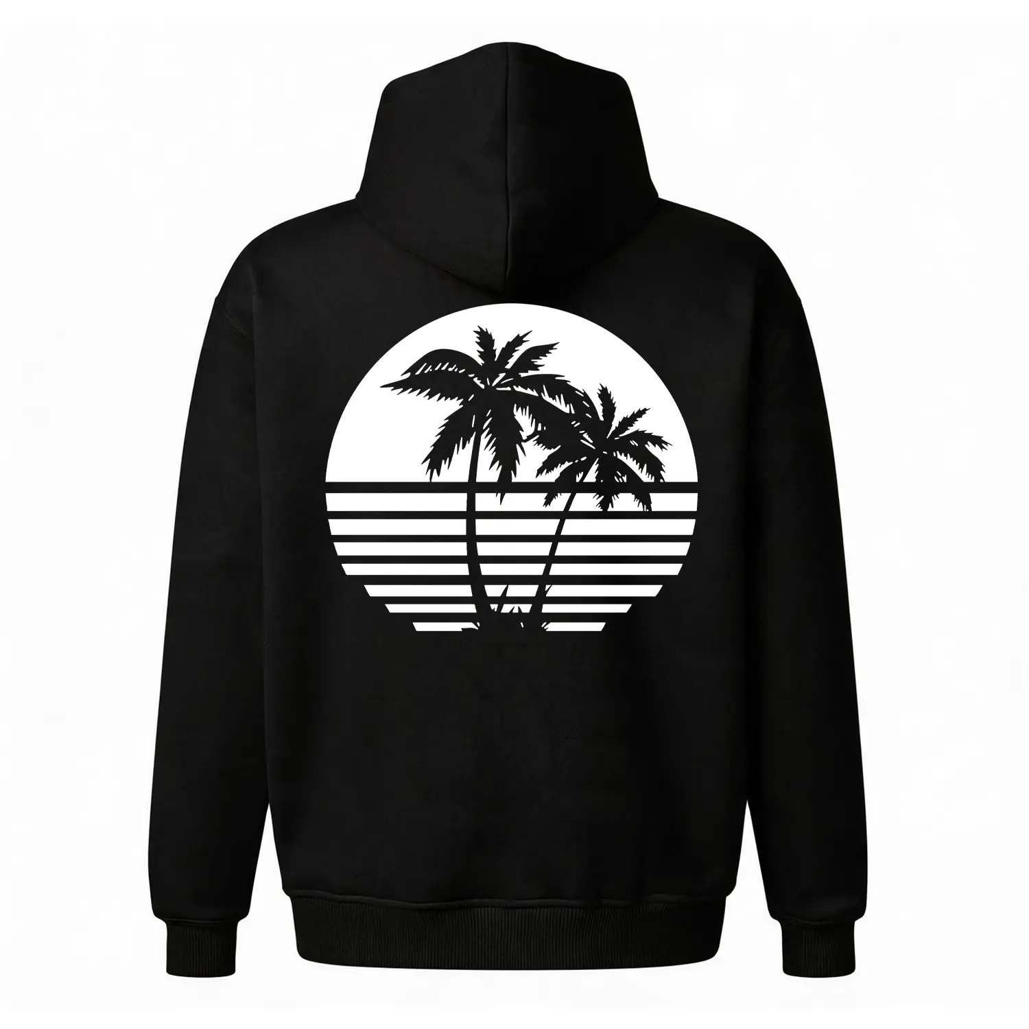 Y2K Palm Tree Hoodie Graphic Streetwear - Unisex Oversized Baggy Fleece Sweatshirt, Retro Summer Sunset Life Hoodie Cozy Comfy Outfit Casual Loungewear, Cheap Popular Everyday Versatile Gift for Him Her Birthday
