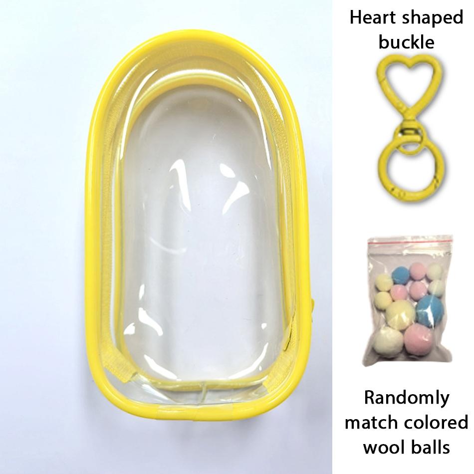 Mini Labubu Colorful Protector Case Organizer Box, For Labubu 4.0 the Monsters Pin, Love Series Outdoor Display Bag, Perfect for Collectors