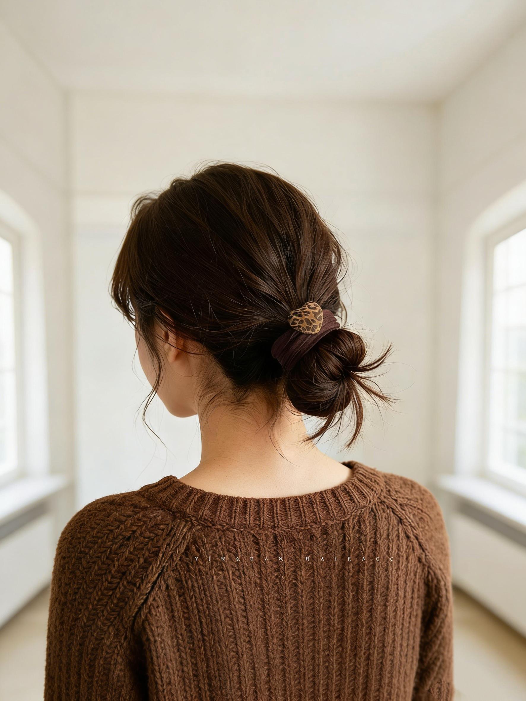 6 Pcs Leopard Print Hair Ties for Women, High Elasticity Durable Rubber Bands, Simple New Design Hair Rings, Versatile Head Accessories