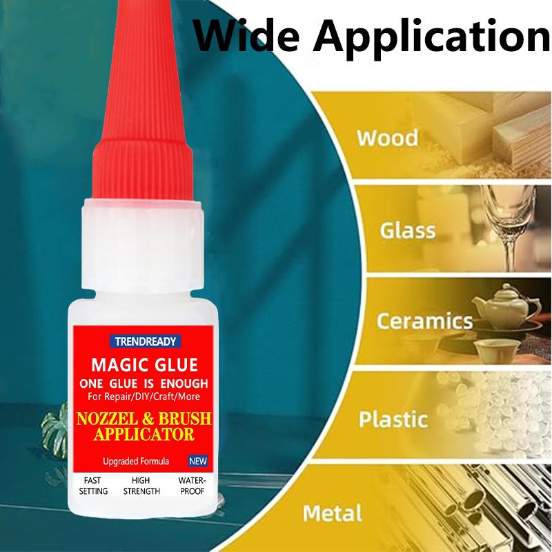 2PCS Magic Super Glue for DIY Hacks – Ultra Strong, Fast Dry, Clear Adhesive, Perfect Repair Tool for Crafts, Shoes, Nails, Wood, Plastic, Metal, Glass, Leather
