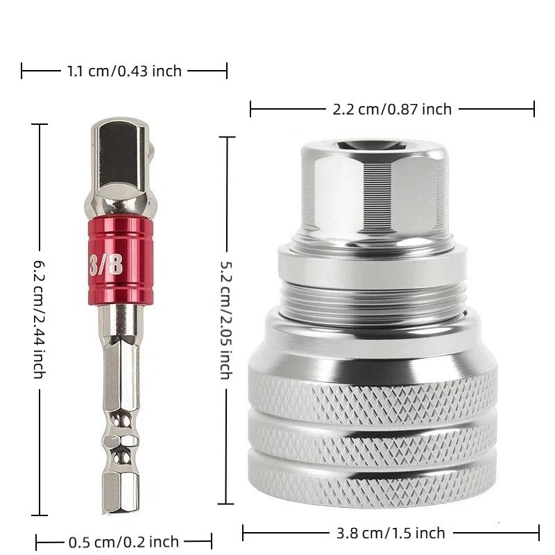 Multi-Functional Universal Socket Wrench Tool, Adjustable Universal Socket for 3/8 Inch Interface, Professional Repair Tool