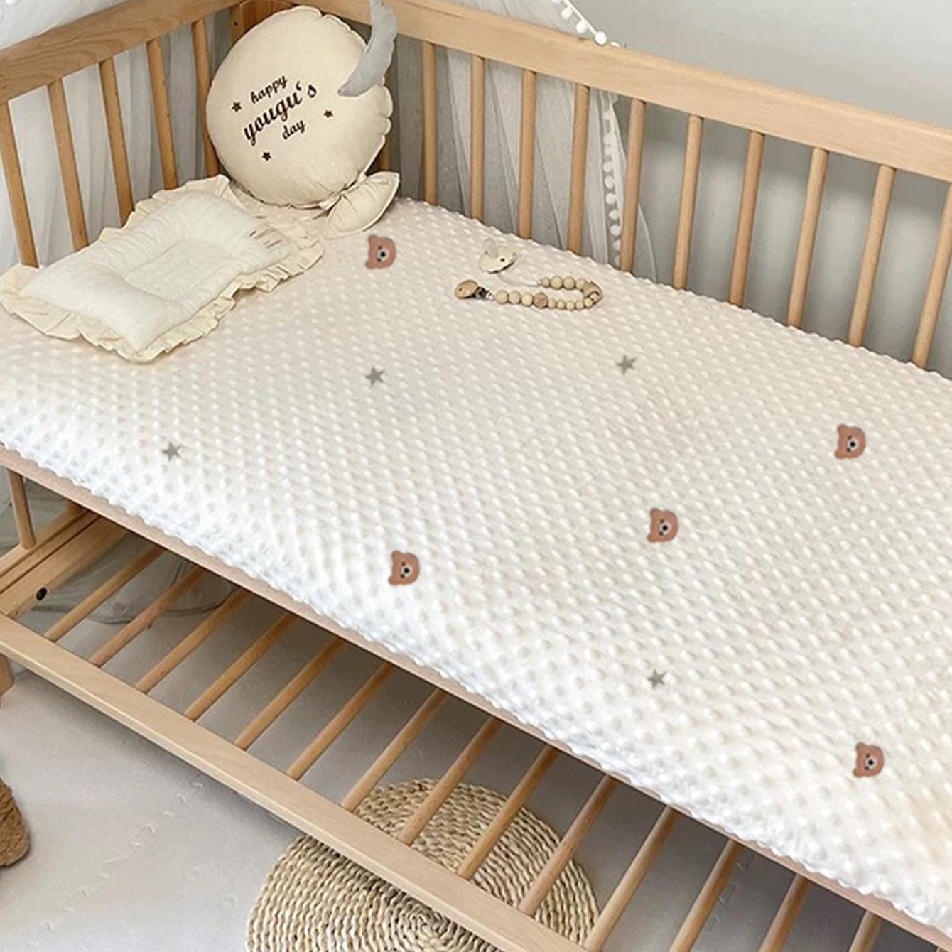 Style Baby Bed Cribs Fitted Crib Sheets Set, Soft Plush Material, Soft Bedding, Available in Multiple Sizes, Ideal for Newborns & Toddlers