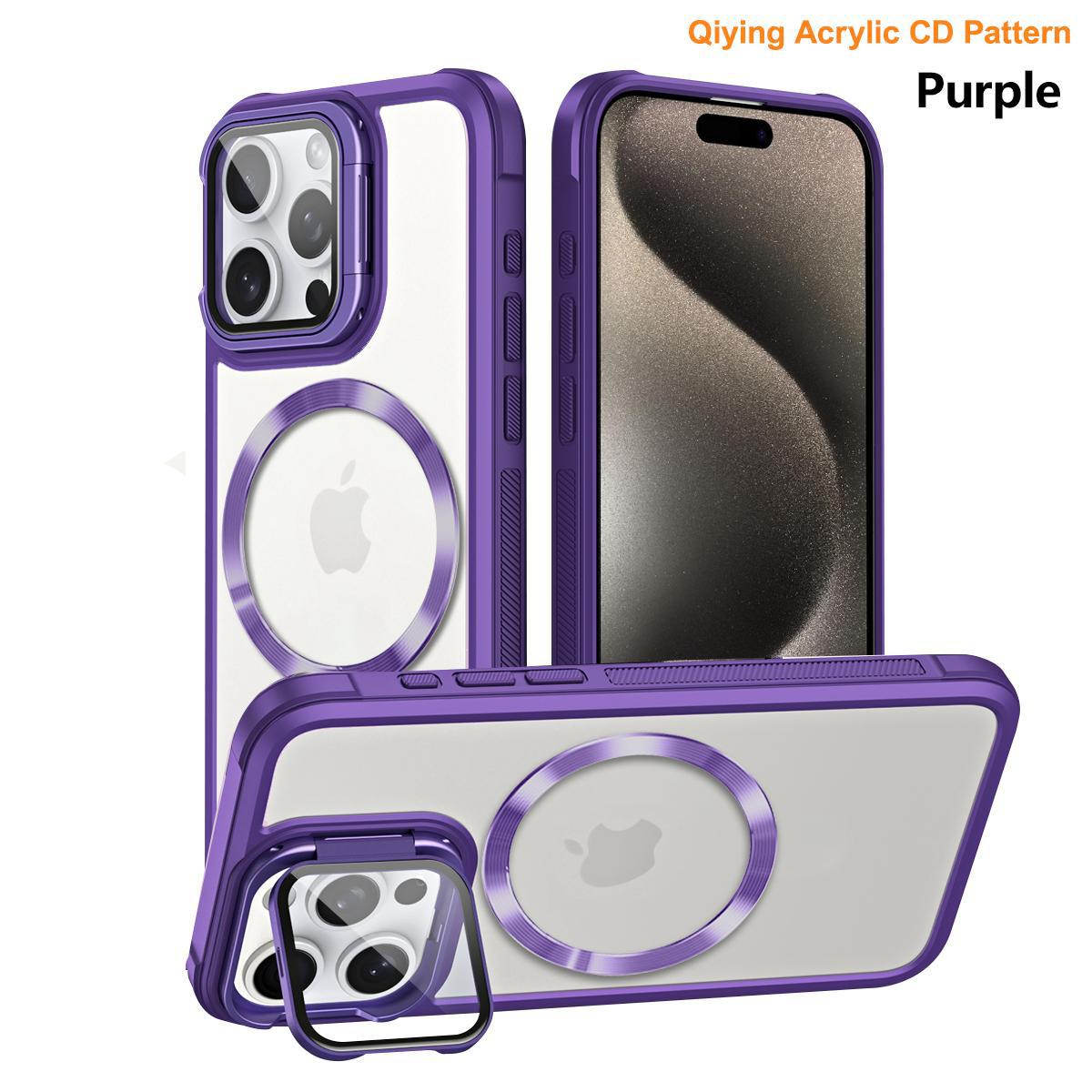 Magnetic Phone Case, Camera Lens Protector and Camera Holder, Shockproof Transparent Shell Scratch-resistant Waterproof and Durable, Suitable for iPhone16 Pro, 15, 14 Plus, 13 Pro Max