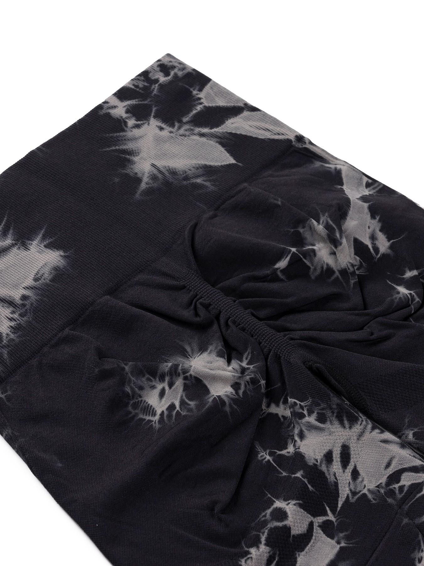 Women's High Waist Tie Dye Yoga Shorts, Elastic High Waist Butt Lifting Sport Pants, Seamless Slim Fit for Yoga and Running