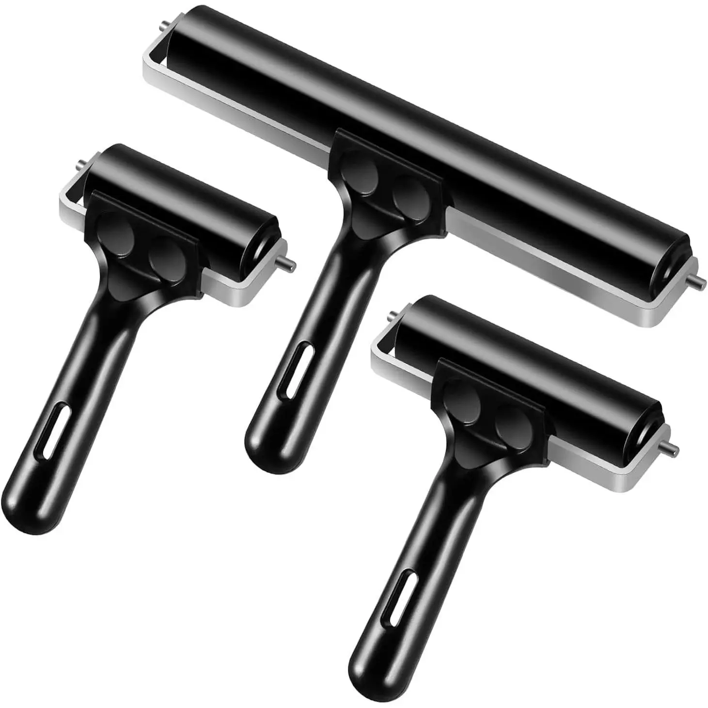 3 Pack Brayer Rollers for Crafting Vinyl Rubber Roller
