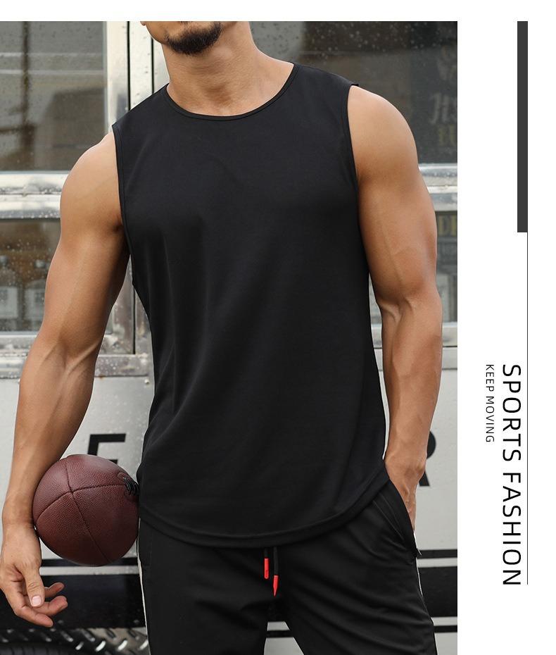 Unisex loose fit sleeveless quick dry performance workout vest for basketball running and gym training breathable activewear