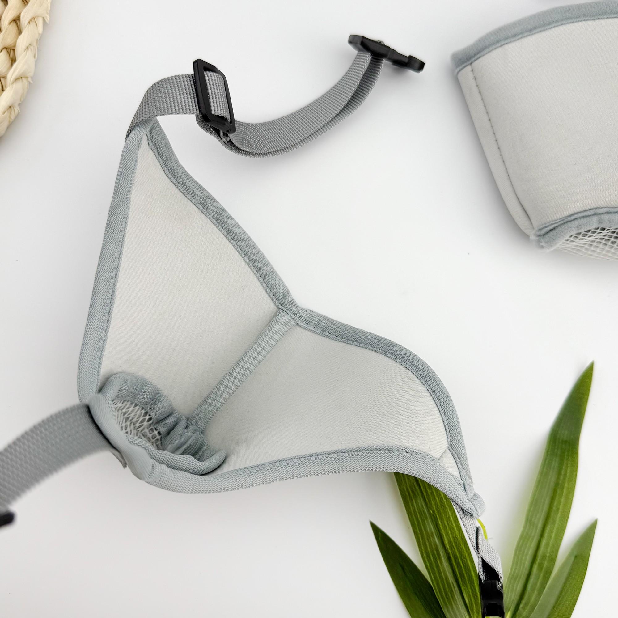 Pet Dog Mouth Guard, Adjustable Mesh Breathable Puppy Bite Prevention Collar, Anti-Chewing & Swallowing Safety Gear for Dogs